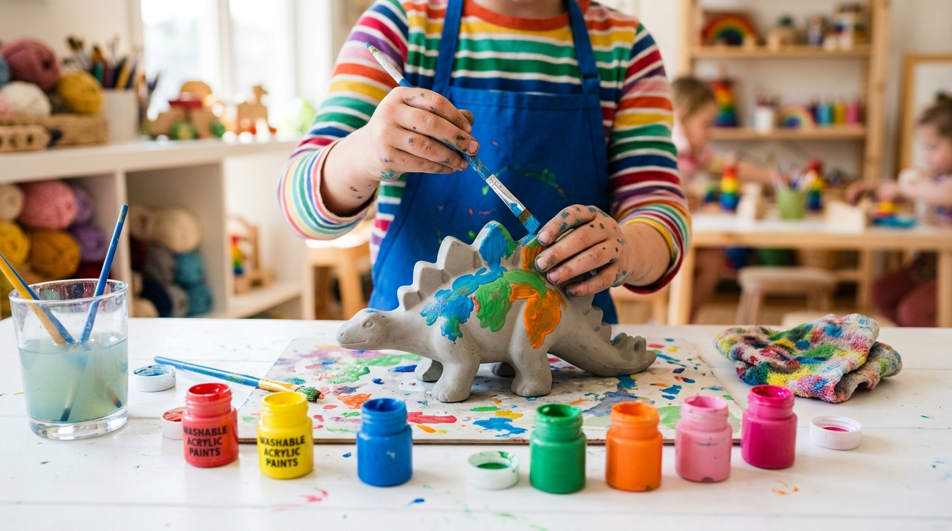 Child picking a mould